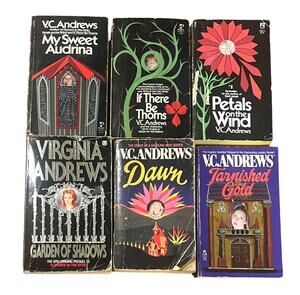 Vintage VC Andrews Keyhole Paperback Book Lot of 6 Dawn, Audrina, Petals, Thorns
